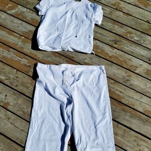 Men's White Scrub Set